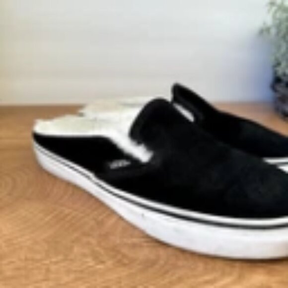 Vans Mules Men 6.5 Women 8 Black White Slip On Mules Casual Unique Used y2k - Picture 14 of 14
